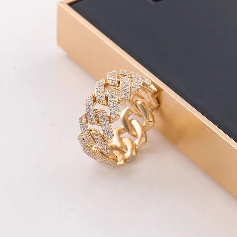 Cuban Link Ring - Square (Unisex)