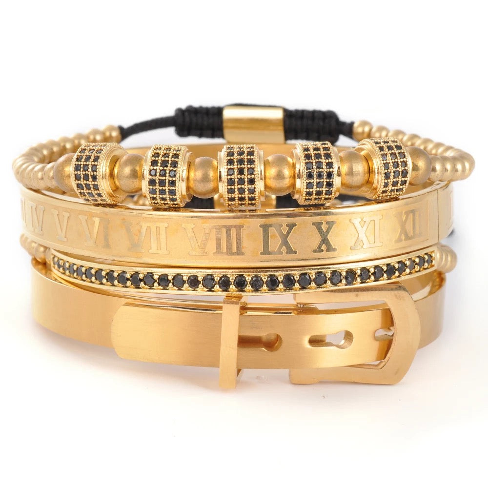 Royal Cuff Charm Bead Bracelets