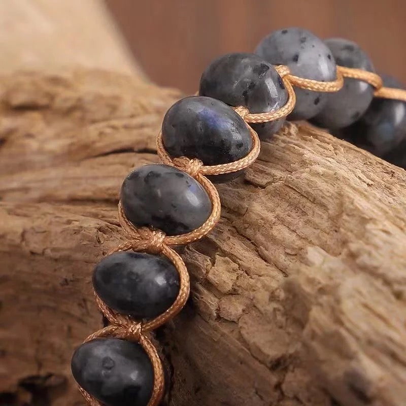 Unisex Healing Wrapped Bead Bracelet