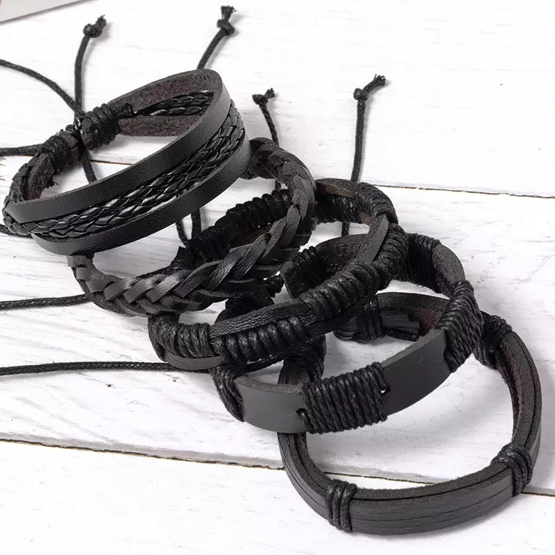 Black Leather Bracelet