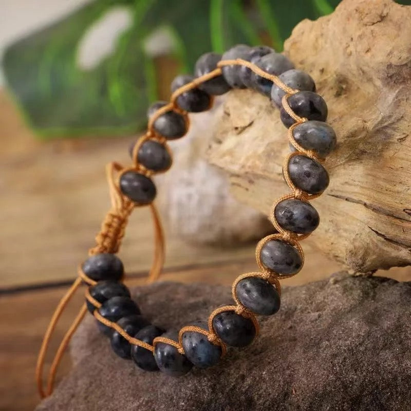 Unisex Healing Wrapped Bead Bracelet