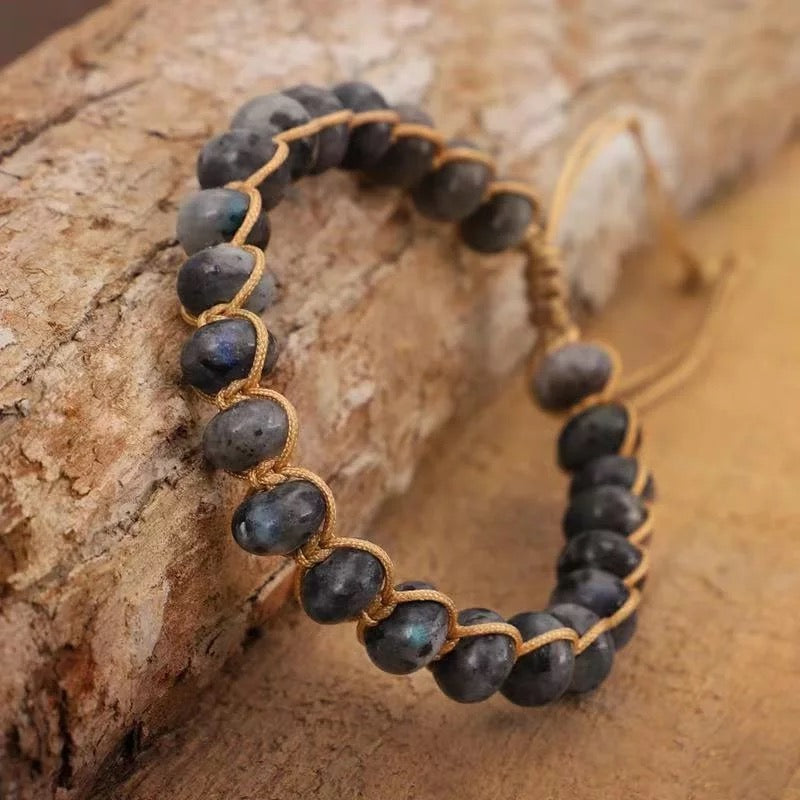 Unisex Healing Wrapped Bead Bracelet