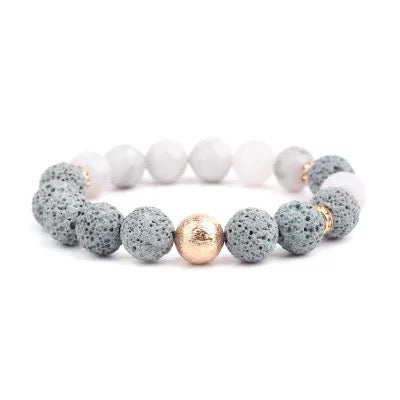 Lava Stone Couples Bead Bracelet