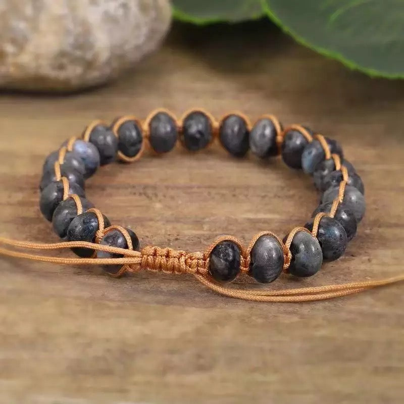 Unisex Healing Wrapped Bead Bracelet