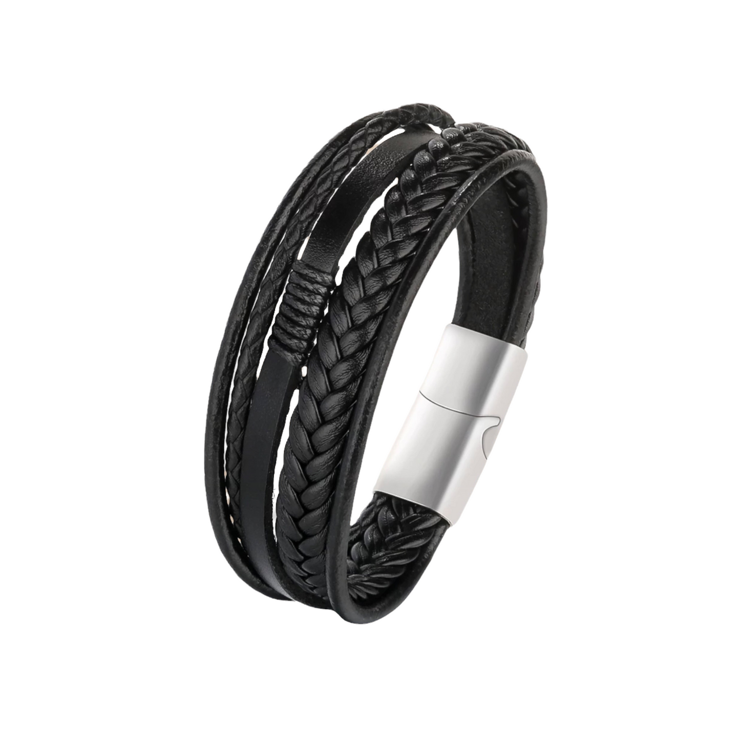 Mixed Leather Men Bracelet