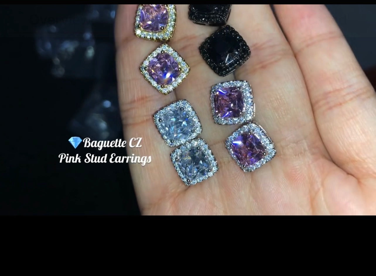 Cluster Diamonds Stud Earrings