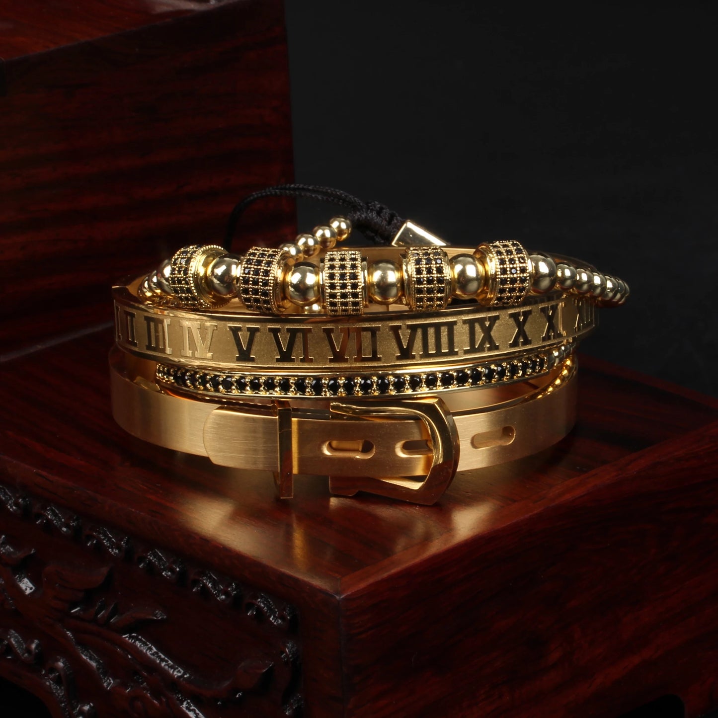 Royal Cuff Charm Bead Bracelets